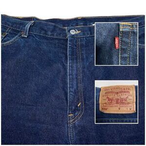 Y2K Levi's 550 Jeans 22W (42x31) Womens Relaxed Tapered Dark Wash USA EUC